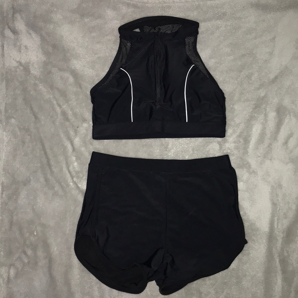 Racer Back Swimsuit Top With Shorts